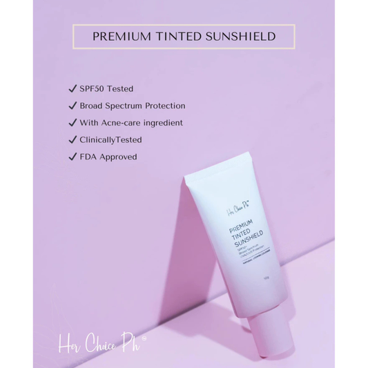 HER CHOICE PH Premium Tinted Sunshield (SPF50 PA++++) 50g