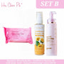 HER CHOICE PH Set B (Intensive Bleaching Bar + Sunflower Beauty Oil + Instant Whitening Lotion)
