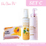HER CHOICE PH Set C (Premium Kojic Papaya Soap + Sunflower Beauty Oil + Instant Whitening Lotion)
