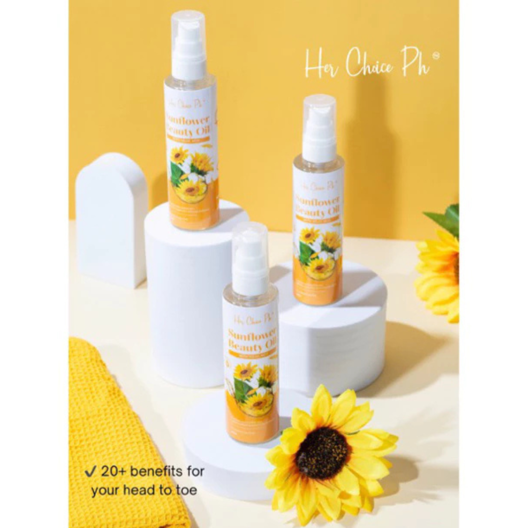 HER CHOICE PH Sunflower Beauty Oil (With Kojic Acid) 100ml