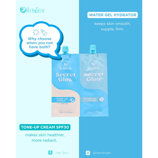 HERSKIN Secret Glow Duo (Tone Up Cream + Water Gel Hydrator) 25g + 25g