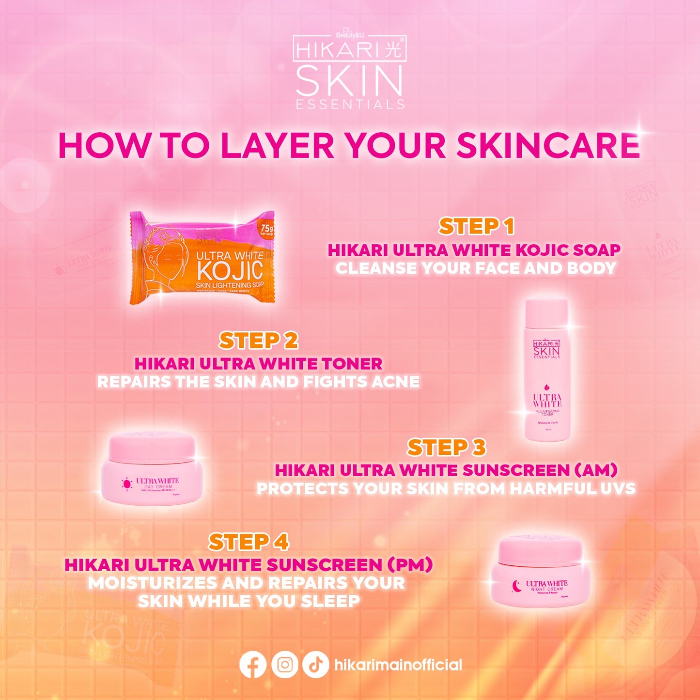 HIKARI SKIN ULTRAWHITE Premium Rejuvenating Set