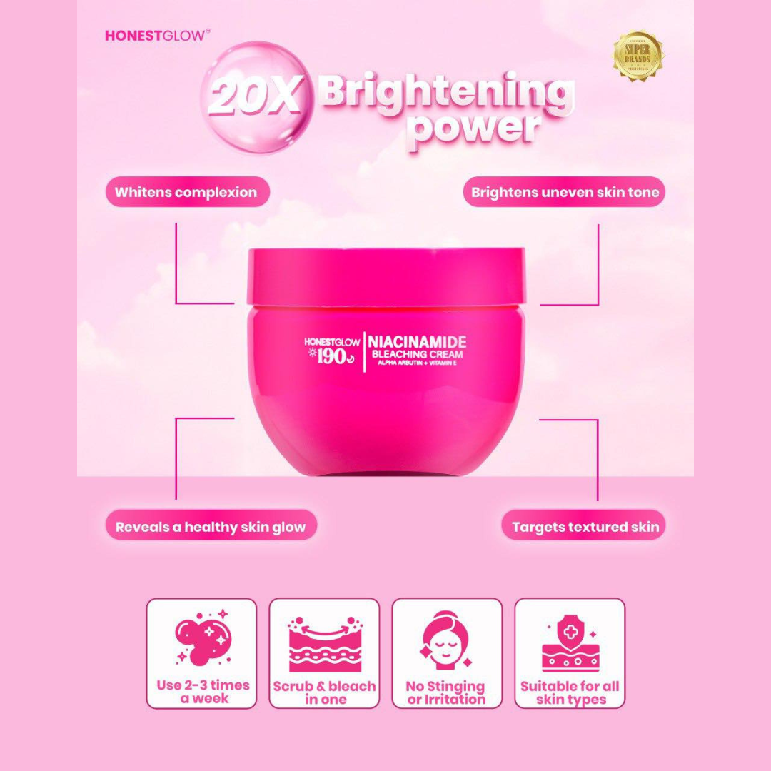 HONEST GLOW 190 Niacinamide Bleaching Cream 250g