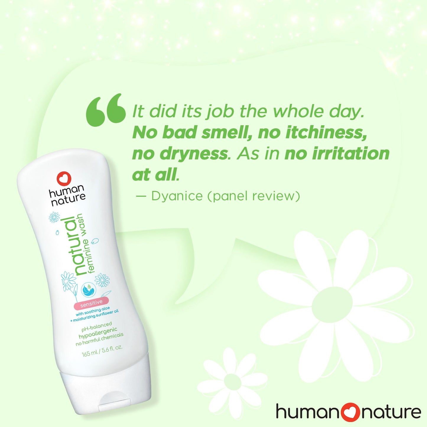 HUMAN NATURE Natural Feminine Wash (Sensitive) 165ml