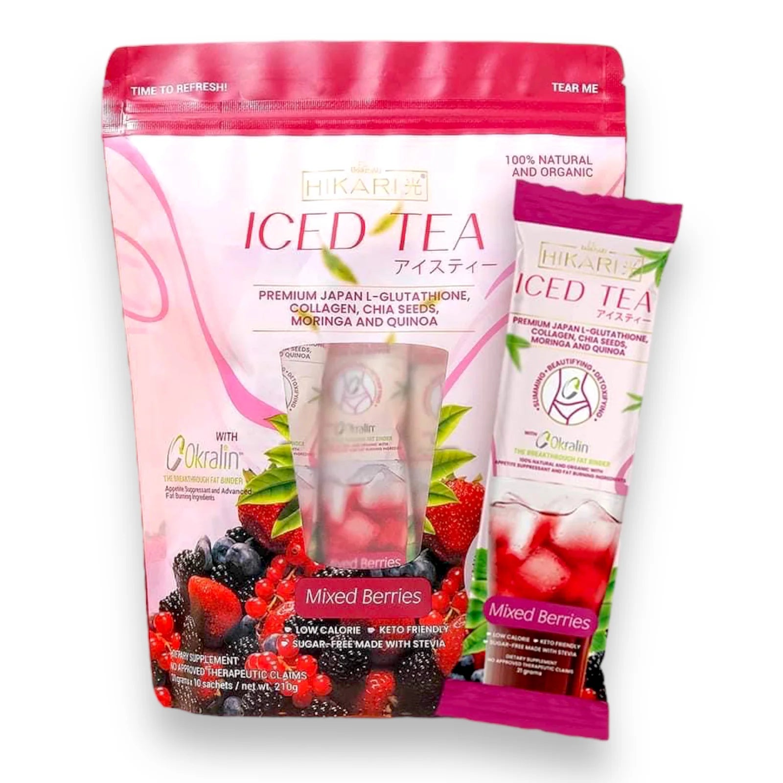 Hikari Premium Japan Iced Tea Mixed Berries (L-Glutathione, Collagen, Chia Seeds, Moringa and Quinoa) | Love Rys Australia LOVE RYS AUSTRALIA Hikari Premium Japan Iced Tea Mixed Berries (L-Glutathione, Collagen, Chia Seeds, Moringa and Quinoa) | Love Rys Australia LOVE RYS AUSTRALIA