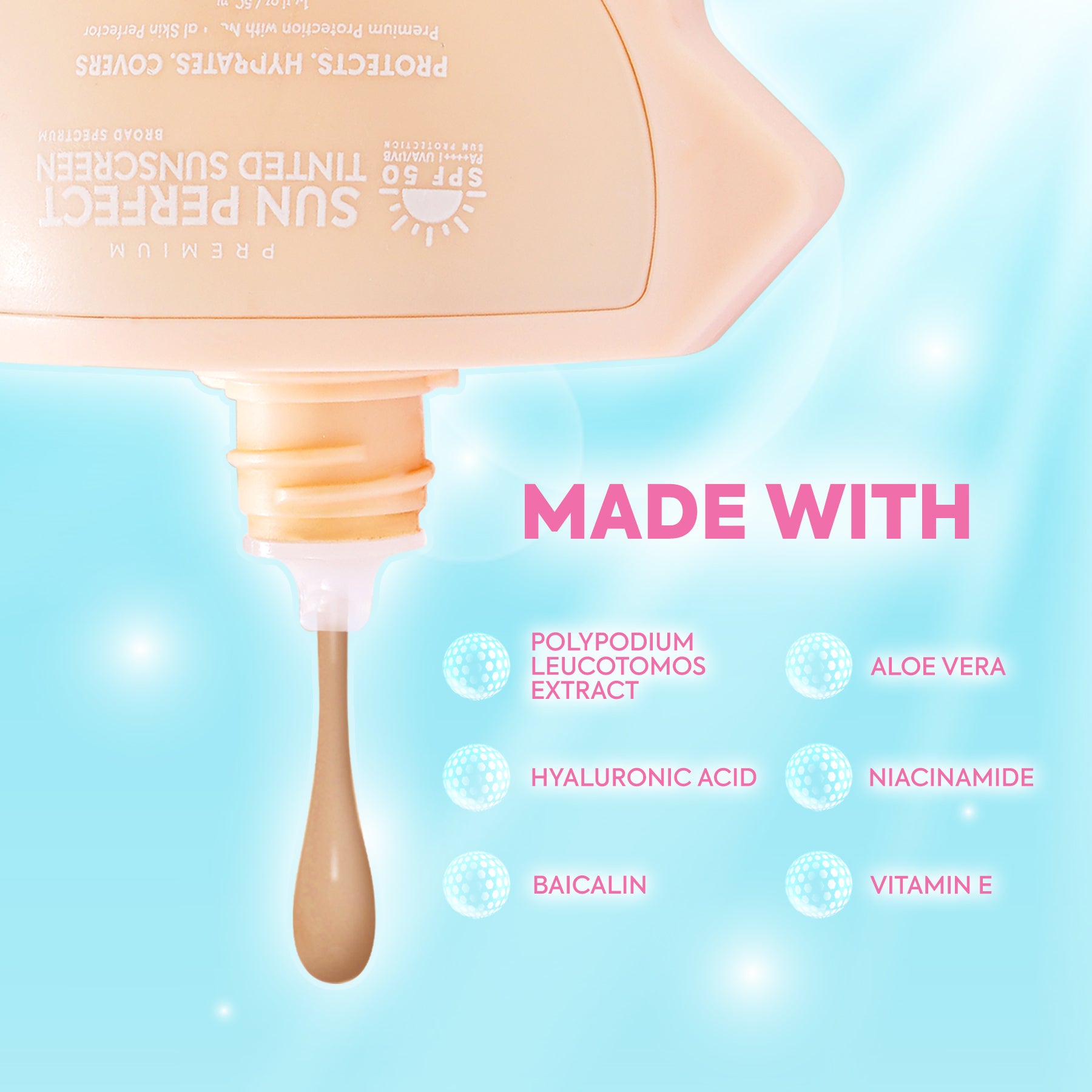 Hikari Skin Essentials SUN PERFECT Tinted Sunscreen UVAUVB SPF50 50ml