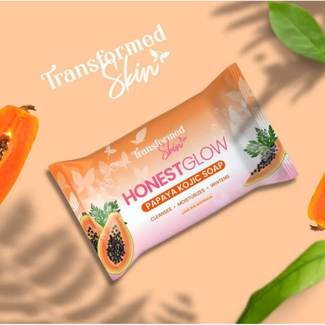Honest Glow Papaya Kojic Soap by Transformed Skin 70g
