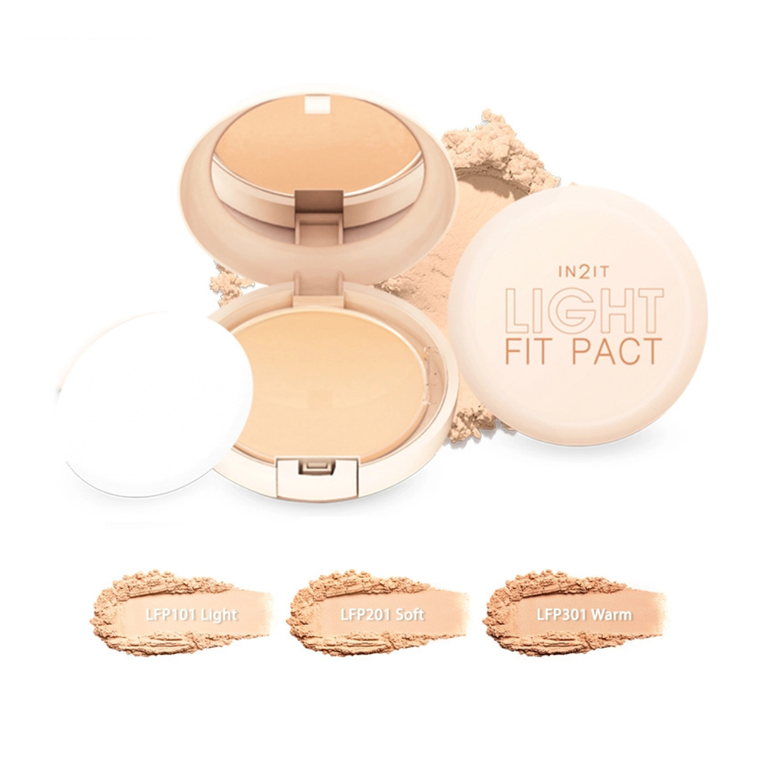 IN2IT Light Fit Pact 2-Way Powder SPF25 PA+++ 10g | Choose Shade