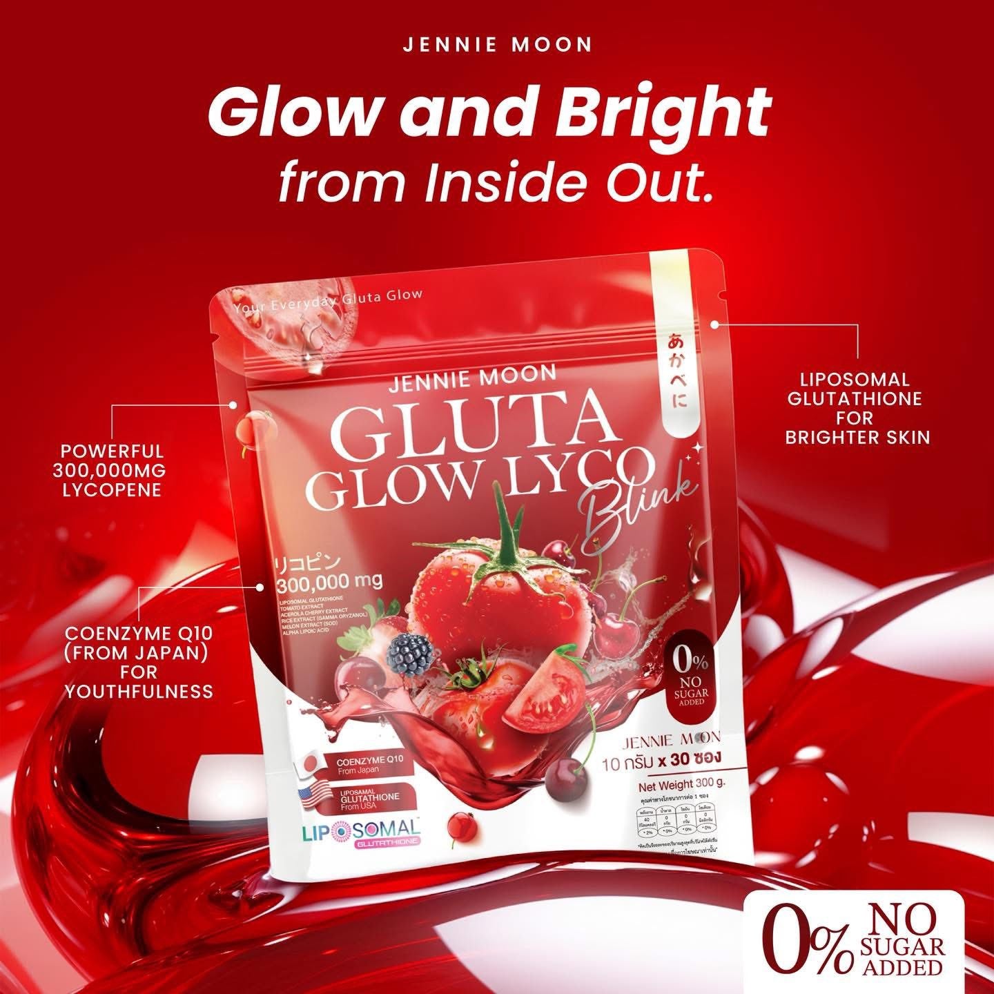 JENNIE MOON Gluta Glow Lyco Blink - 30 Sachets