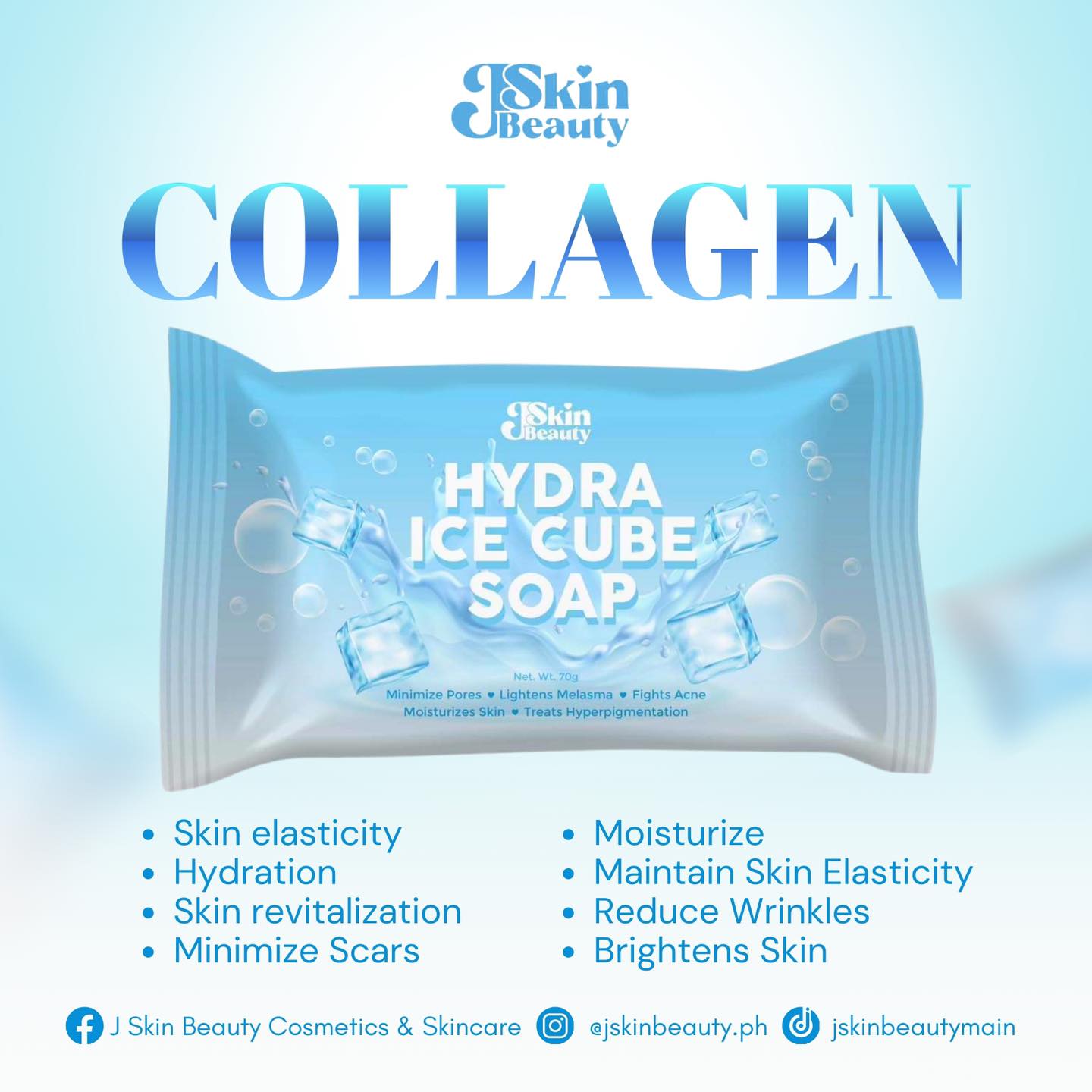 J Skin Beauty Hydra Ice Cube Soap - 70g (New Packaging)