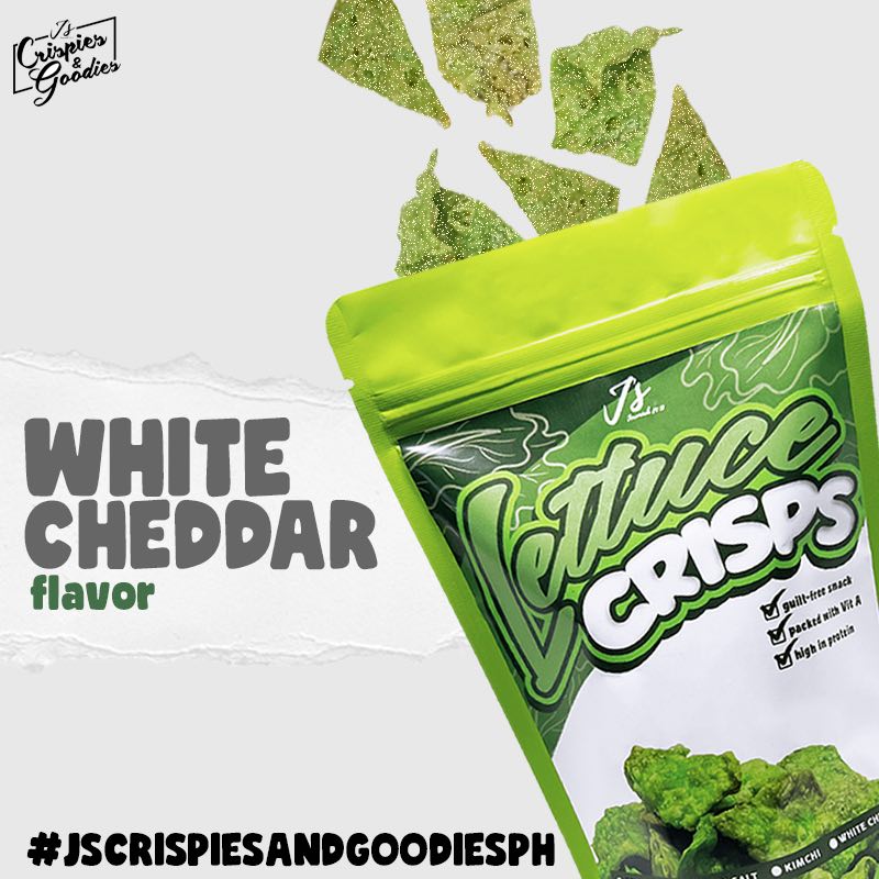 J's Crispy Lettuce Crisps (White Cheddar) 90g