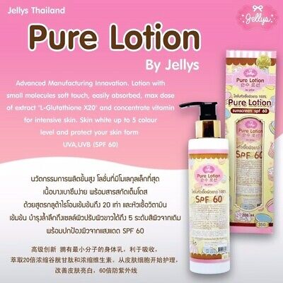 Jellys Pure Lotion Sunscreen SPF60 200ml