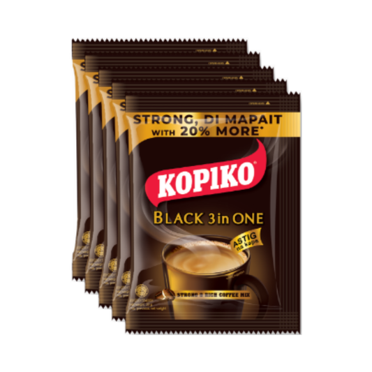 KOPIKO Black 3in1 Coffee Mix (Strong & Rich) - 5s