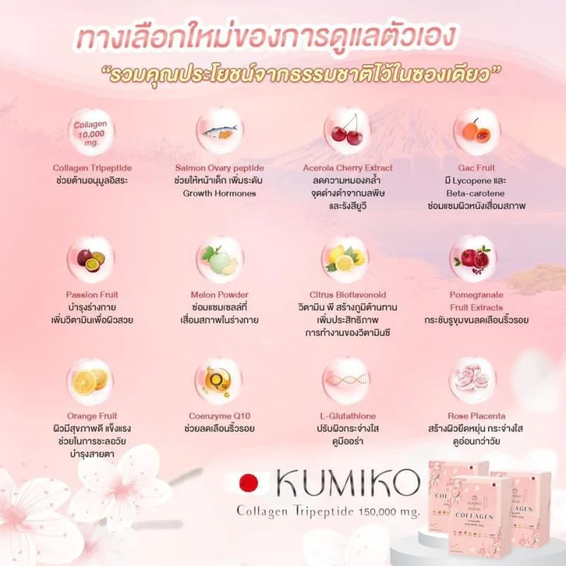 Kumiko Collagen Tripeptide 150,000mg (Net Weight 225g)
