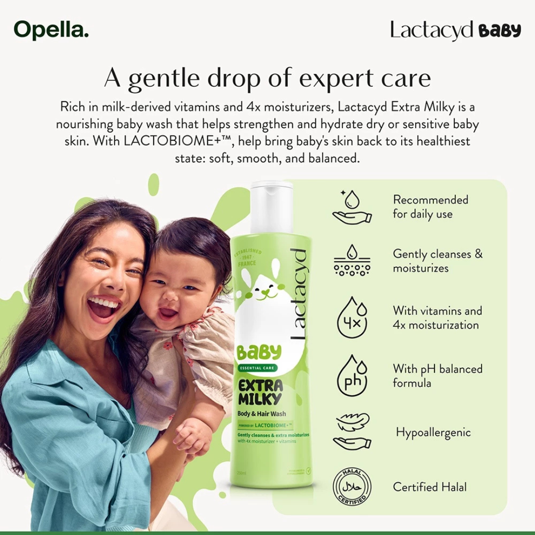 LACTACYD Baby Hair & Body Wash (Extra Milky) 500ml