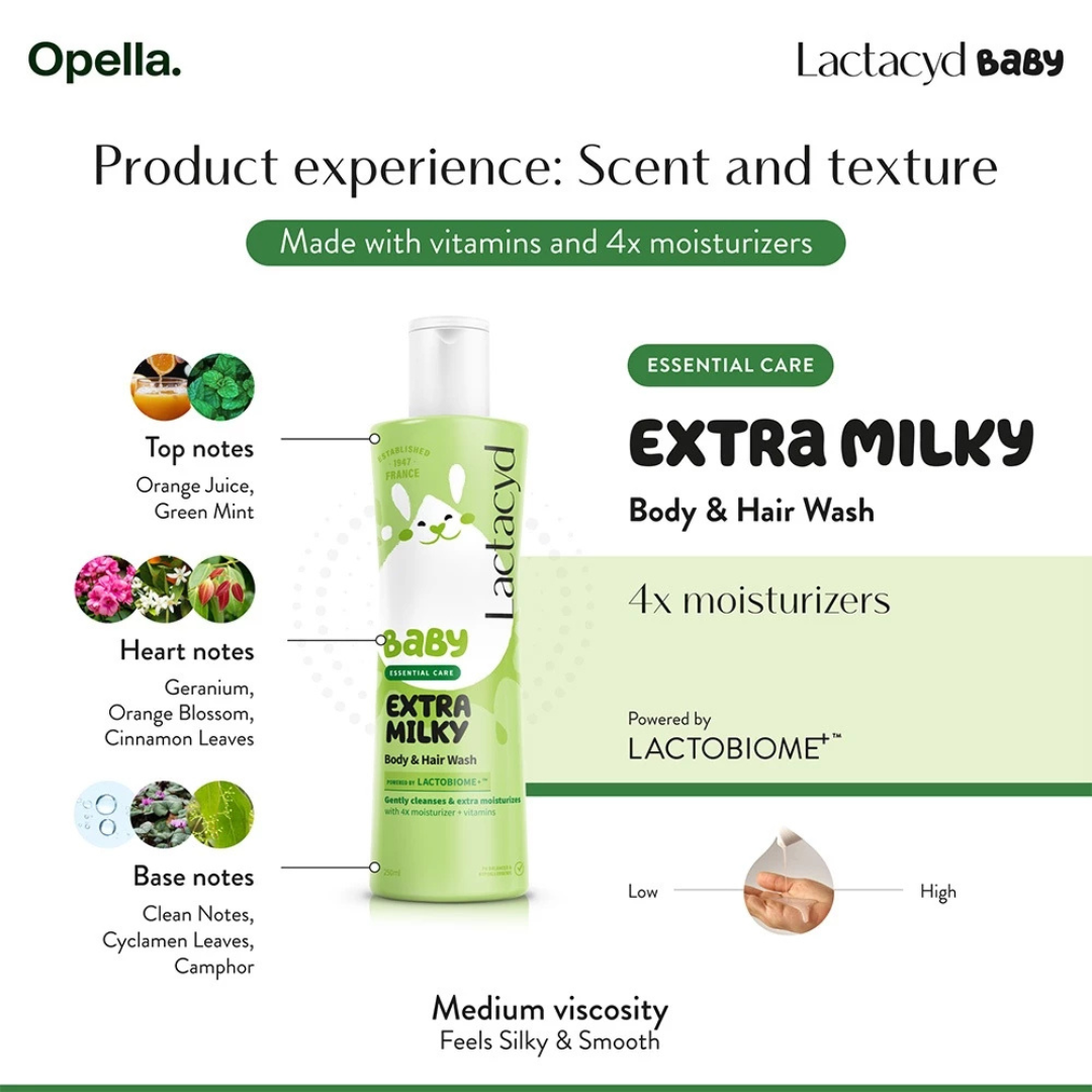 LACTACYD Baby Hair & Body Wash (Extra Milky) 500ml