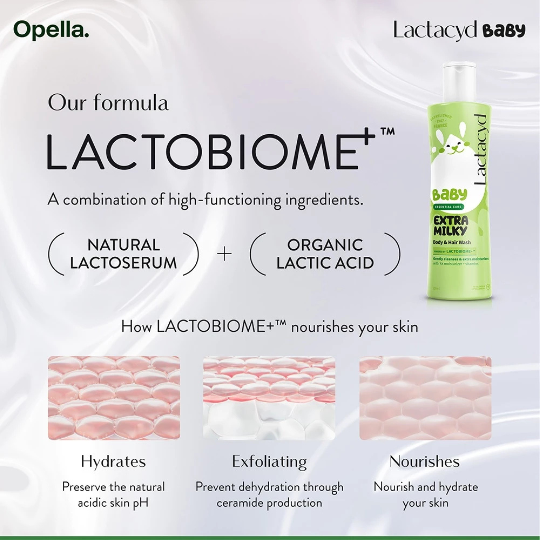 LACTACYD Baby Hair & Body Wash (Extra Milky) 500ml