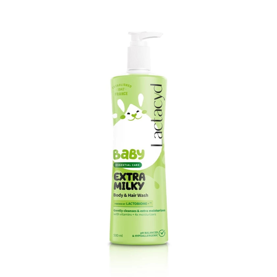 LACTACYD Baby Hair & Body Wash (Extra Milky) 500ml