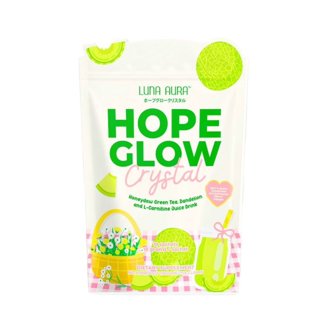 LUNA AURA Hope Glow Crystal L-Carnitine Juice Drink (Honey Dew) 10 Sachets