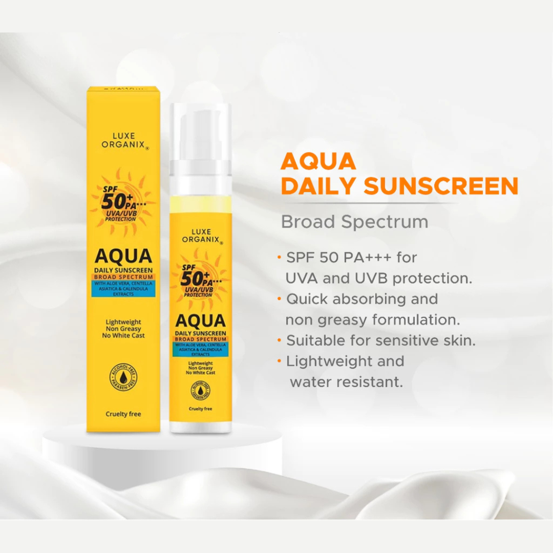LUXE ORGANIX Aqua Daily Sunscreen (SPF50+ PA+++) 50ml