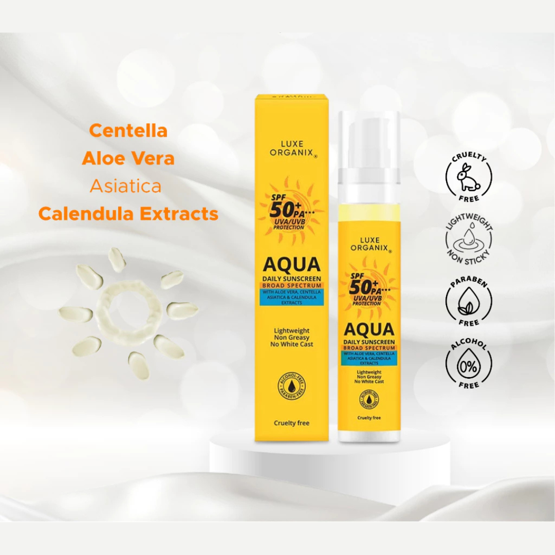 LUXE ORGANIX Aqua Daily Sunscreen (SPF50+ PA+++) 50ml