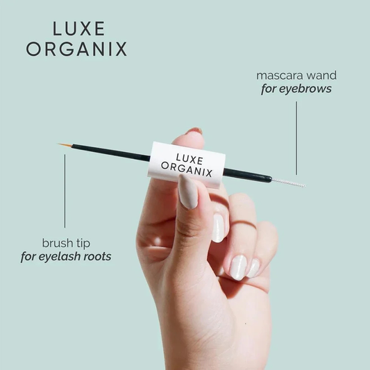 LUXE ORGANIX Castor Oil Lengthening Serum (Eyelash & Brow, Dual Tip) 12ml