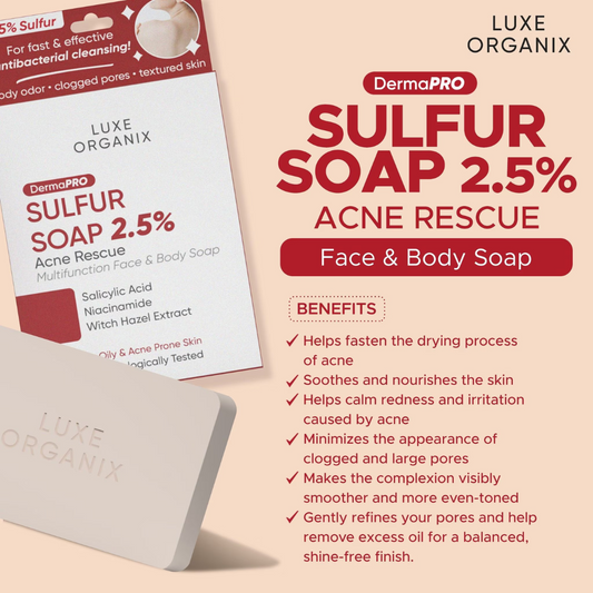LUXE ORGANIX DermaPRO Sulfur Soap 2.5% 80g