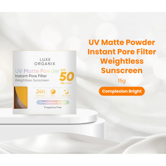 LUXE ORGANIX UV Matte Powder Instant Pore Filter SPF50 PA++++ (Complexion Bright) 15g