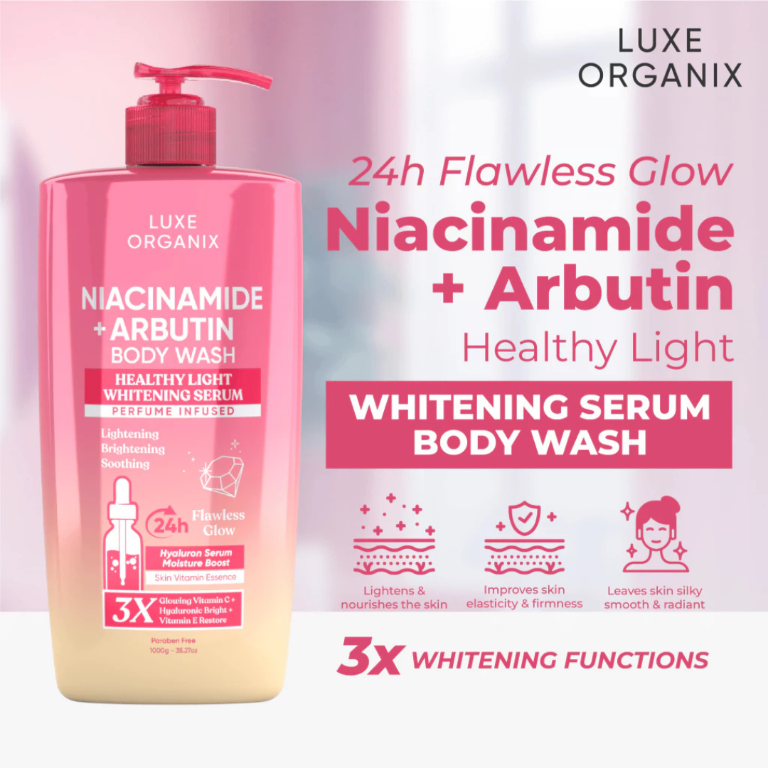 LUXE ORGANIX (Niacinamide + Arbutin) Perfumed Infused Serum Body Wash 1000g