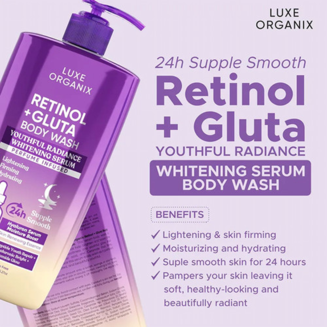 LUXE ORGANIX (Retinol + Gluta) Perfumed Infused Serum Body Wash 1000g