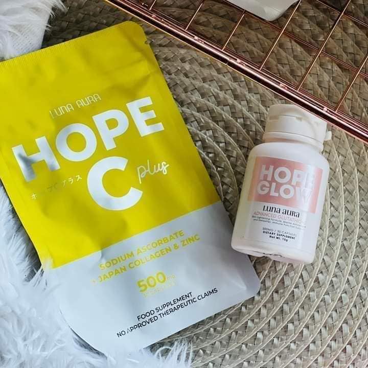 Luna Aura Hope C Plus (Sodium Ascorbate + Japan Collagen & Zinc) 30 Capsules