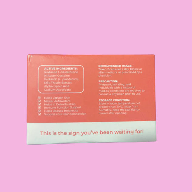 Luna Aura Hope Skin Pro (Japan Glutathione + Skin Probiotic) 510mg  30 Capsules