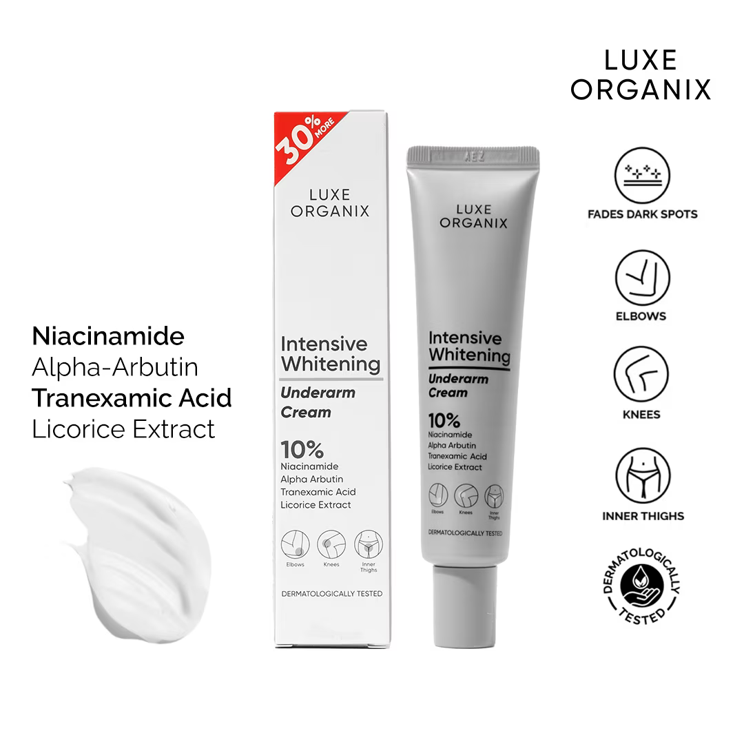 Luxe Organix Intense Whitening Underarm Cream 10 Niacinamide 40g