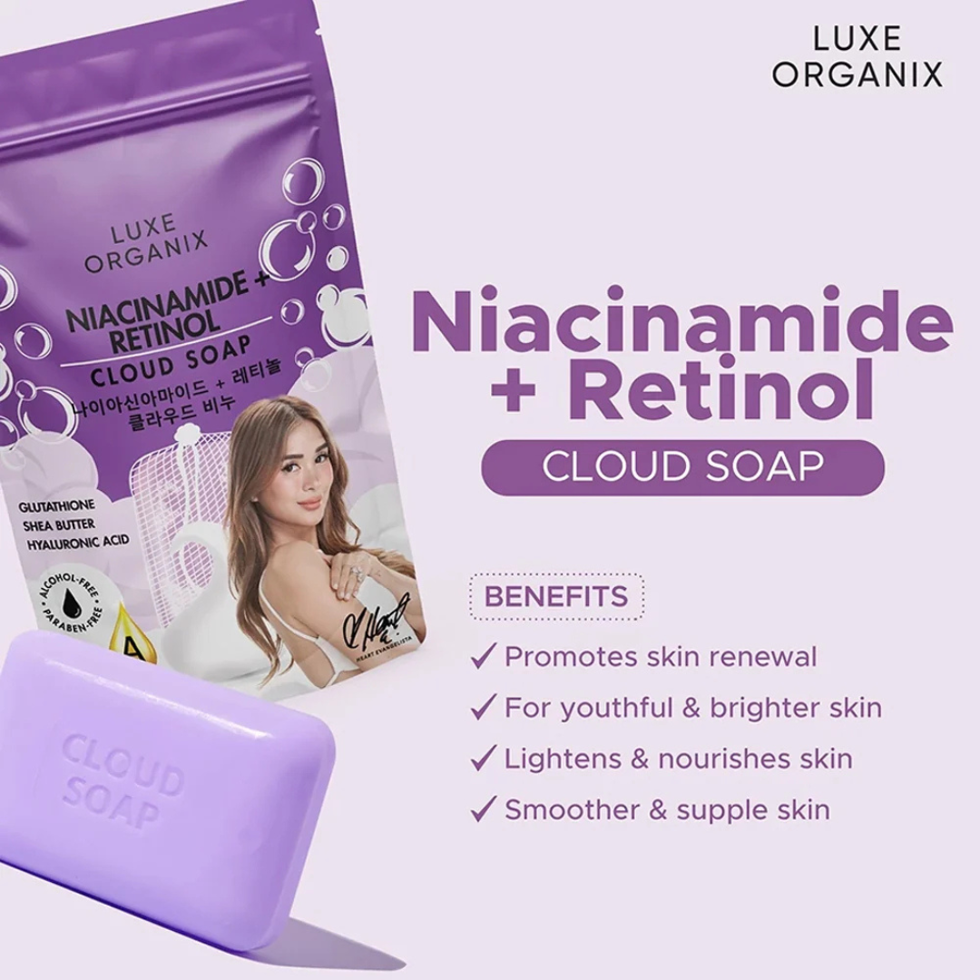 Luxe Organix Niacinamide + Retinol Cloud Soap 180g