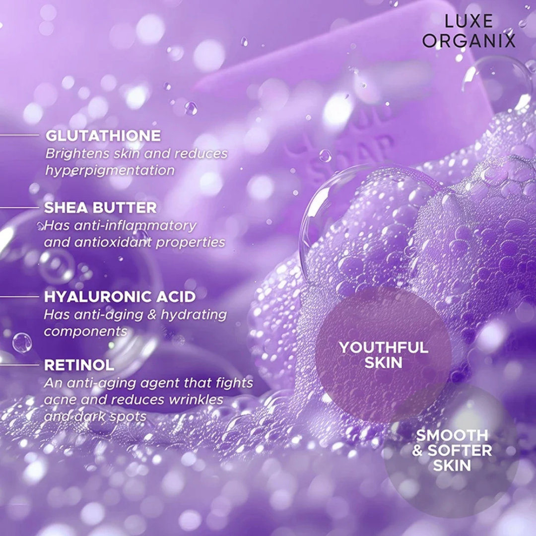 Luxe Organix Niacinamide + Retinol Cloud Soap 180g