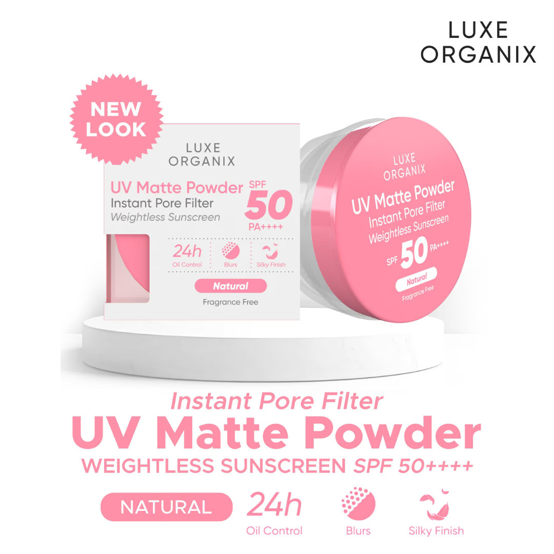 Luxe Organix UV Matte Powder Instant Pore Filter SPF50 PA++++ (Natural) 15g