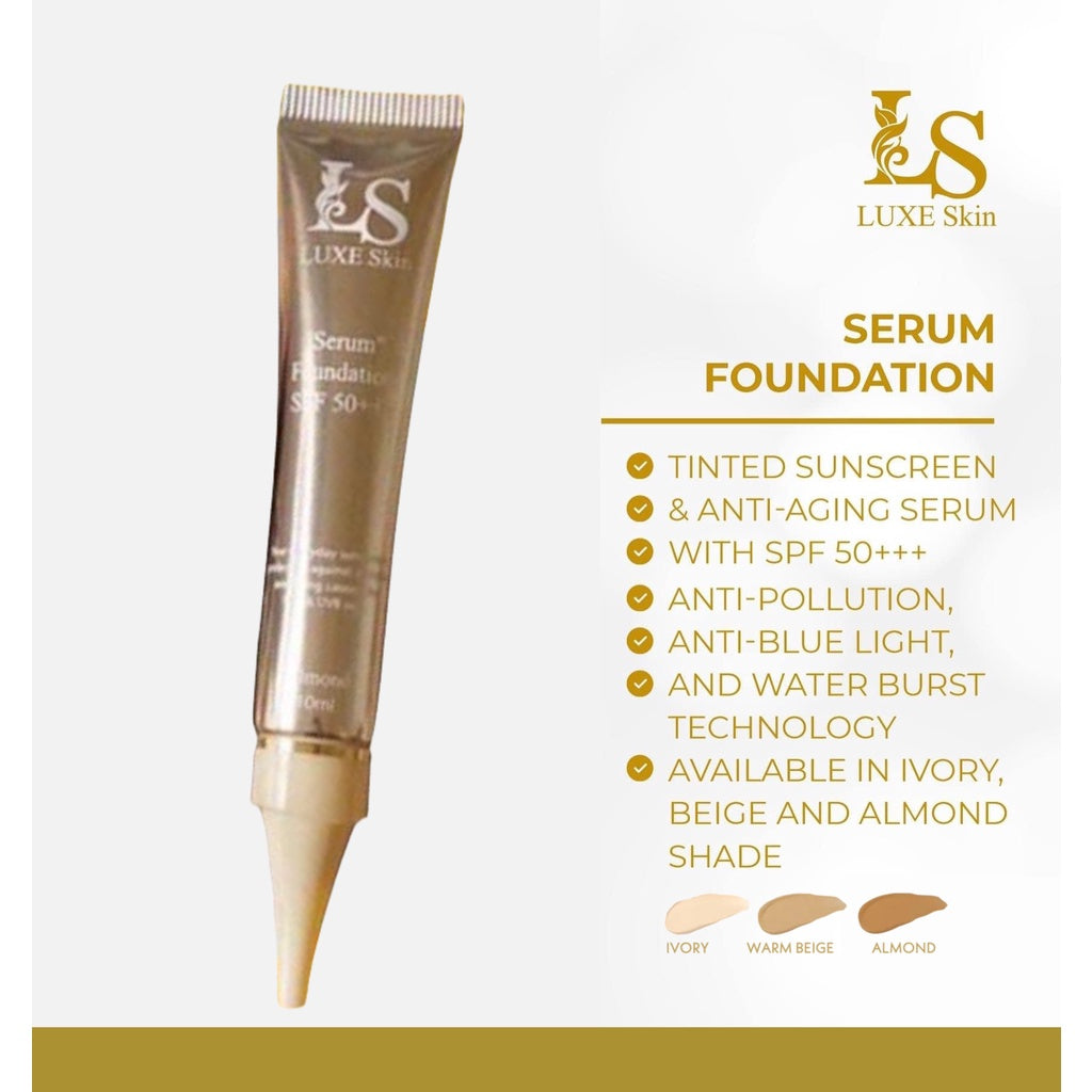Luxe Skin Serum Foundation SPF50+++ 10mL (Travel Size) | Choose A Shade