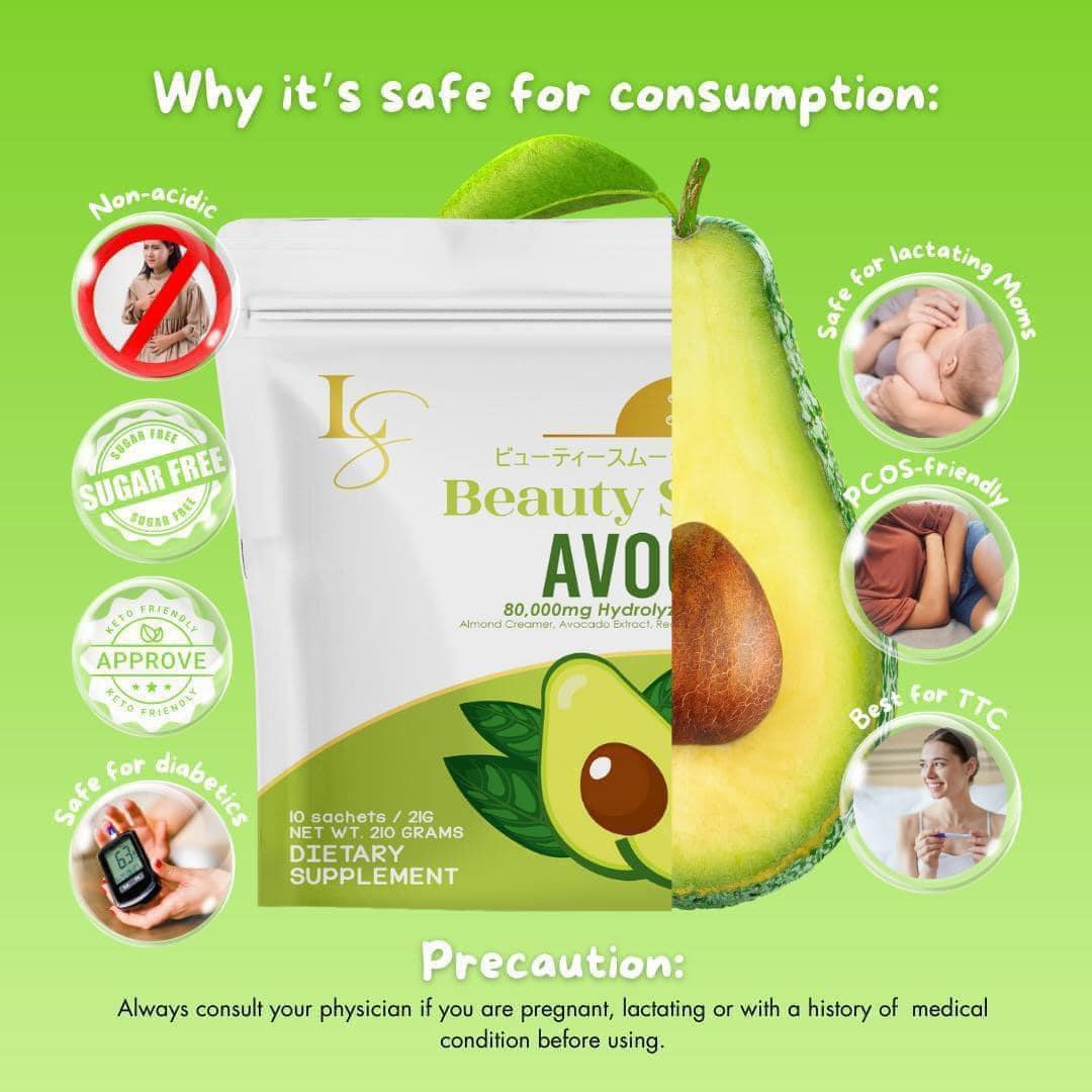 Luxe Slim Beauty Smoothie Avocado (Net Wt. 210g, 10 sachets)
