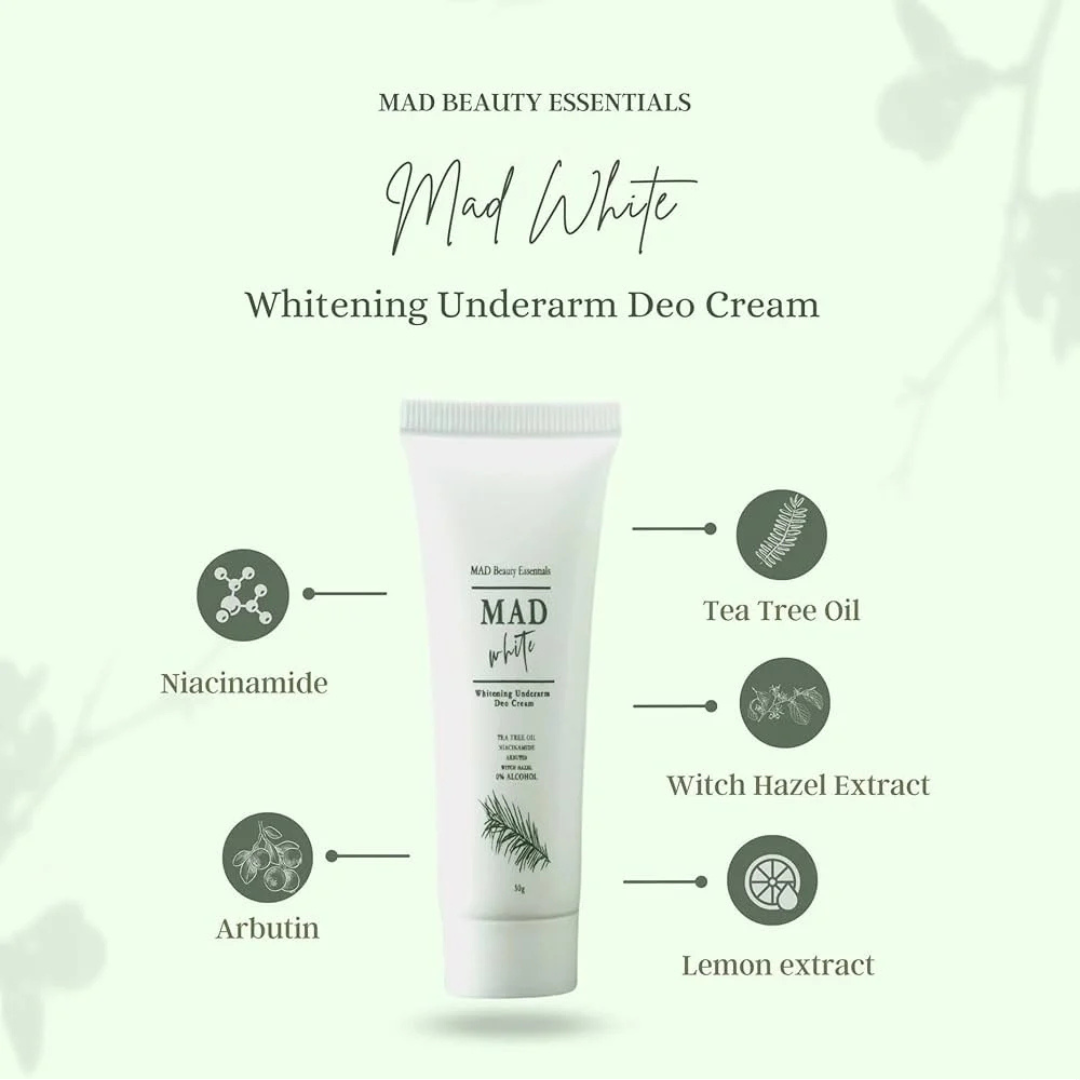 MAD WHITE Whitening Underarm Deo Cream 30g