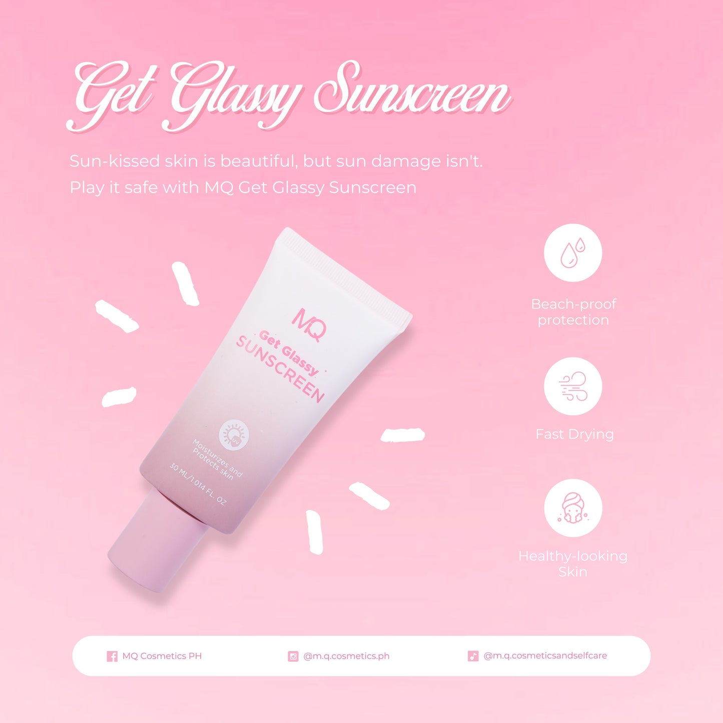 MQ Cosmetics Get Glassy Sunscreen 50ml