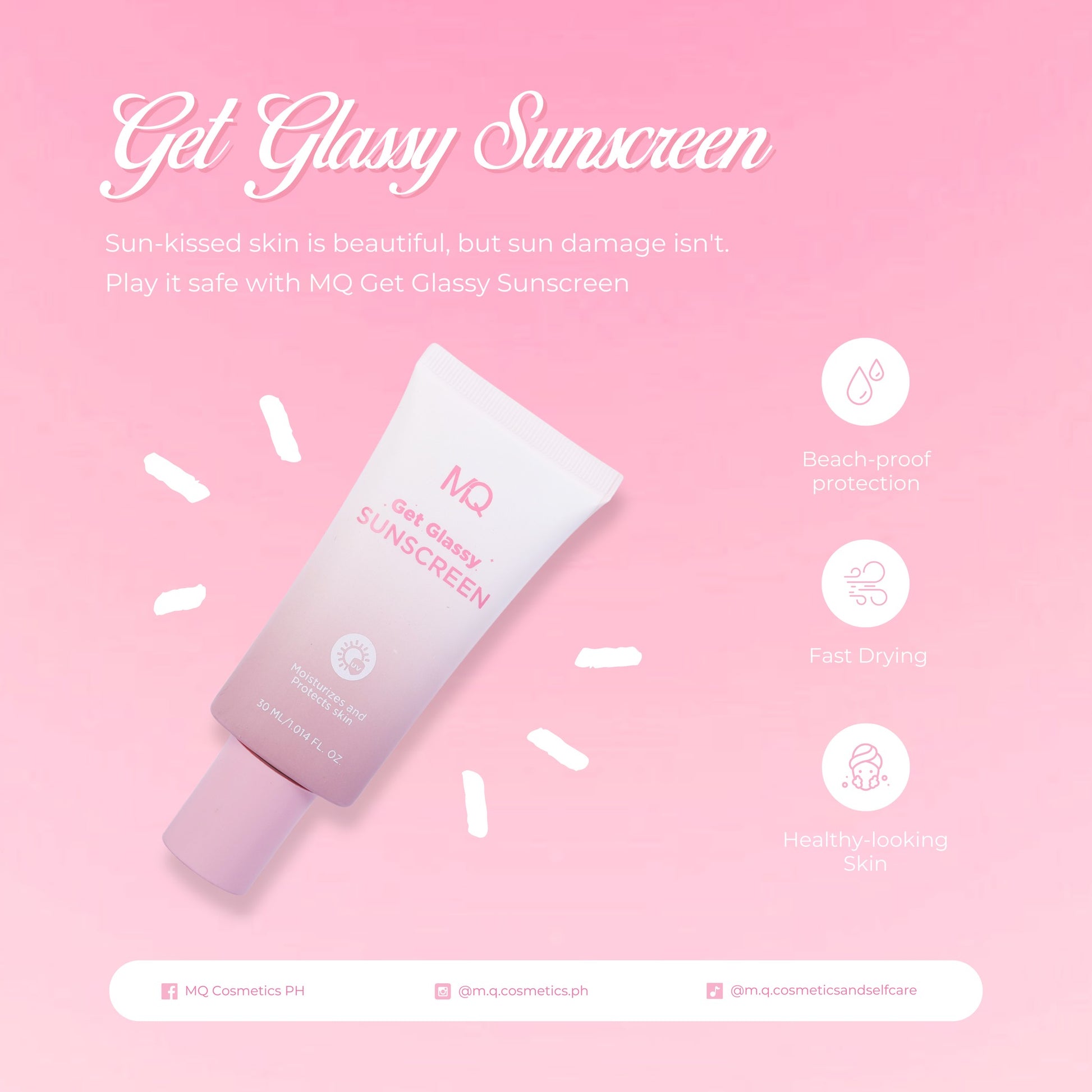 MQ Cosmetics Get Glassy Sunscreen 50ml