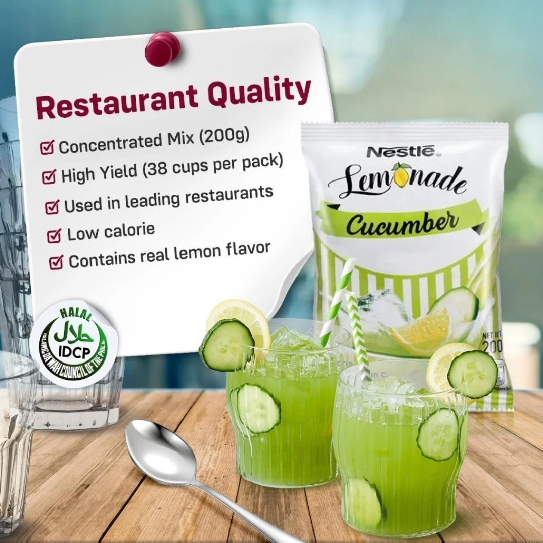 NESTLE Lemonade Cucumber Flavored Fruit Drink Mix 140g