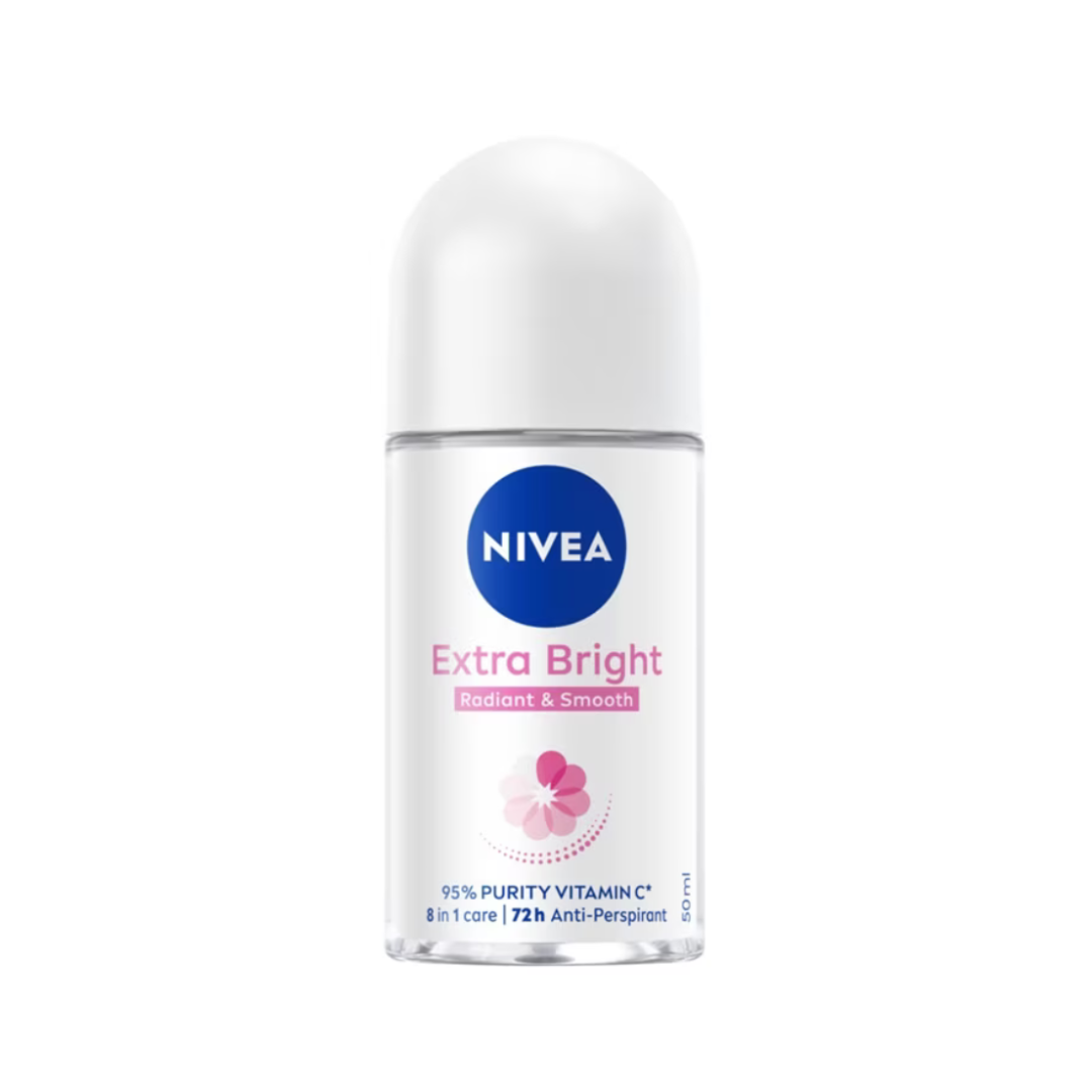 NIVEA Extra Bright Deodorant Roll-on (Radiant & Smooth) 50ml