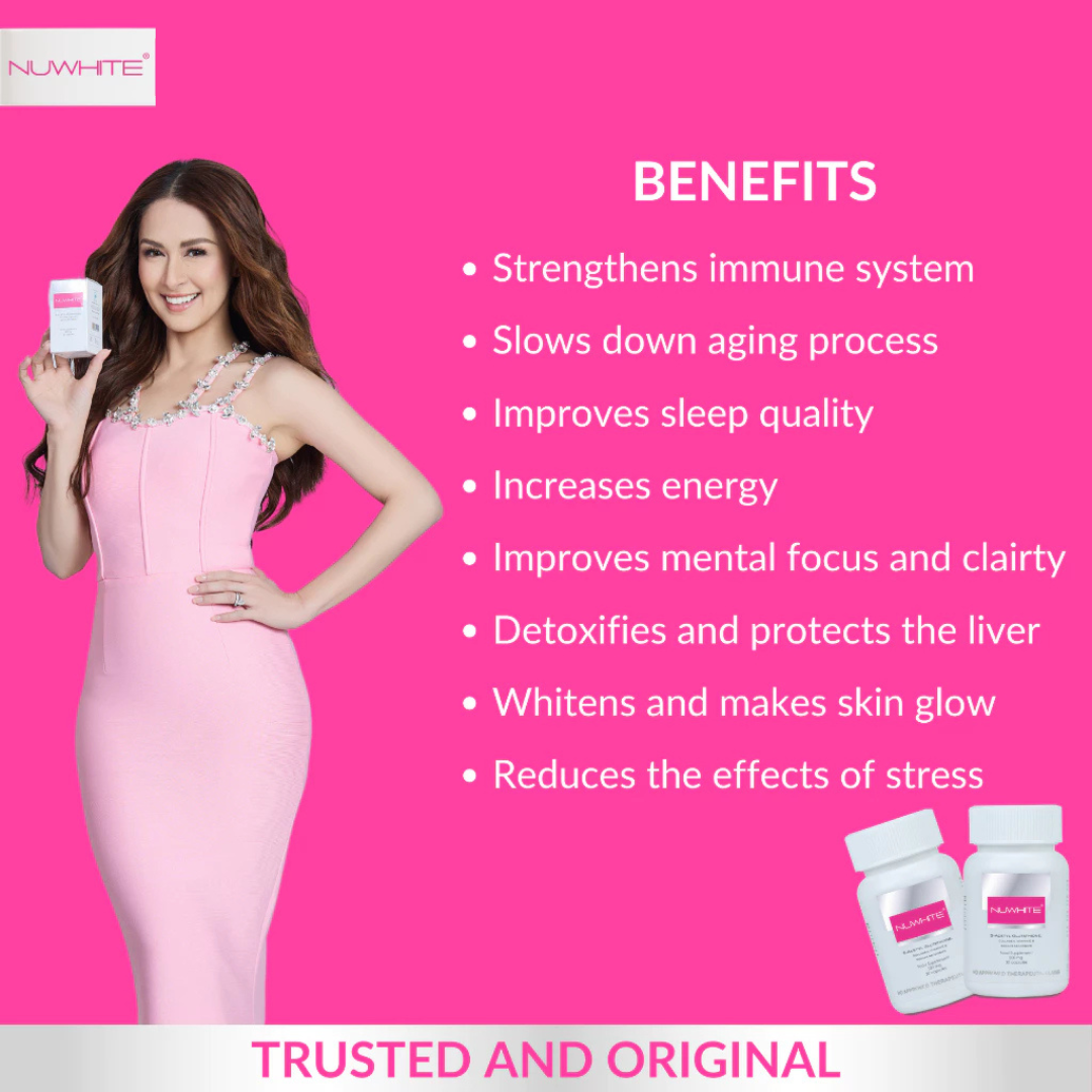 NUWHITE (S-Acetyl Glutathione, Collagen) 500mg - 30 Capsules