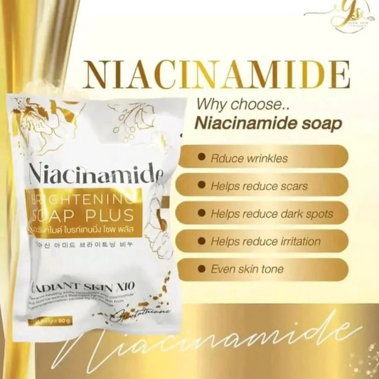 Niacinamide Brightening Soap Plus by Glow Skin Thailand 80g