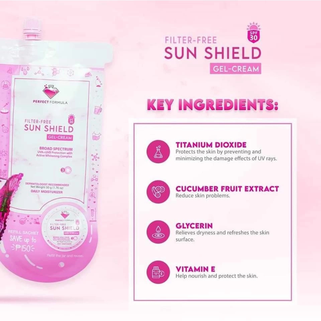 PERFECT FORMULA Filter-Free Sun Shield Gel-Cream 50g