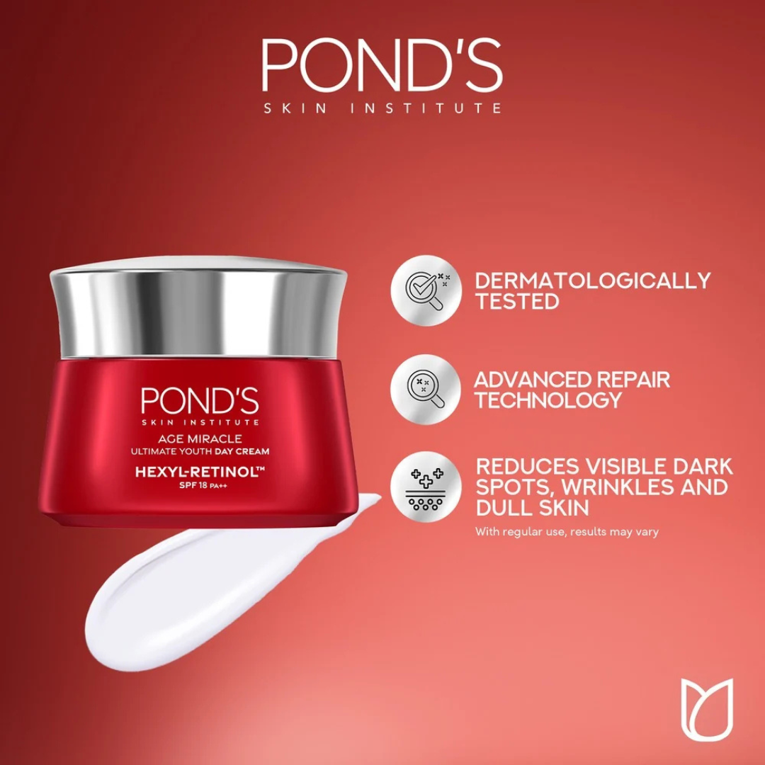 POND'S Age Miracle Ultimate Youth Cream (Day, SPF18 PA++) 50g