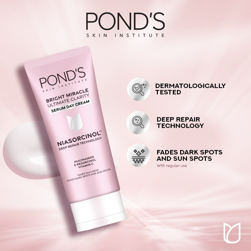 Pond's Bright Miracle Ultimate Clarity Serum Day Cream (Niasorcinol) 40g