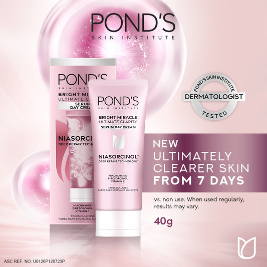 Pond's Bright Miracle Ultimate Clarity Serum Day Cream (Niasorcinol) 40g