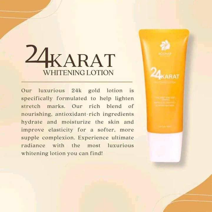 Rosmar 24Karat Whitening Lotion (Collagen, Kojic Acid, Vitamin E) - 100mL